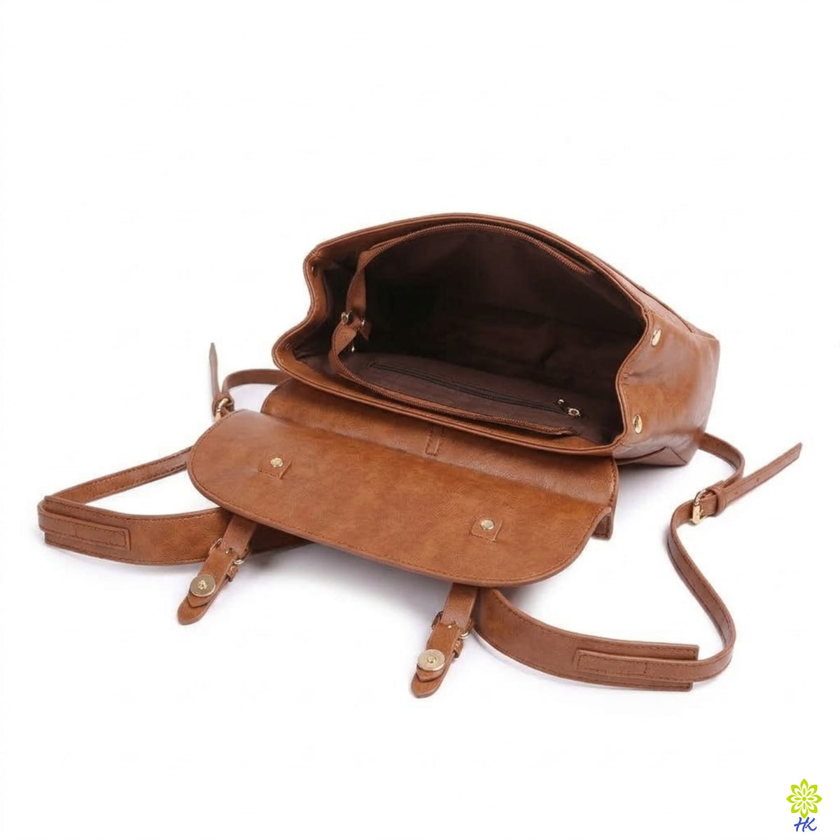 Product Title: Women’s Vintage Faux Leather Backpack with Buckle Flap