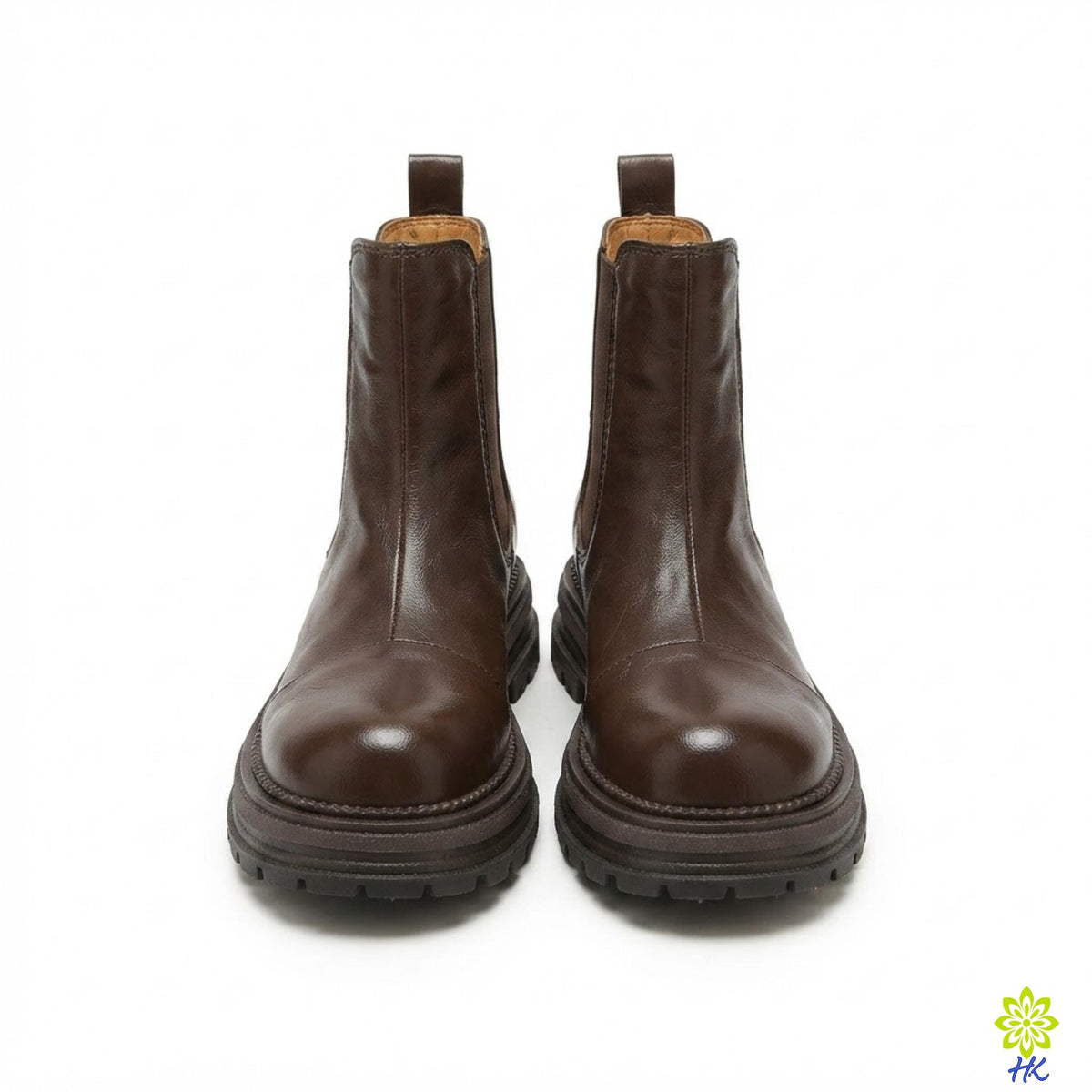 Plateau-Chelsea-Boots für Damen mit Profilsohle und elastischen Seiteneinsätzen