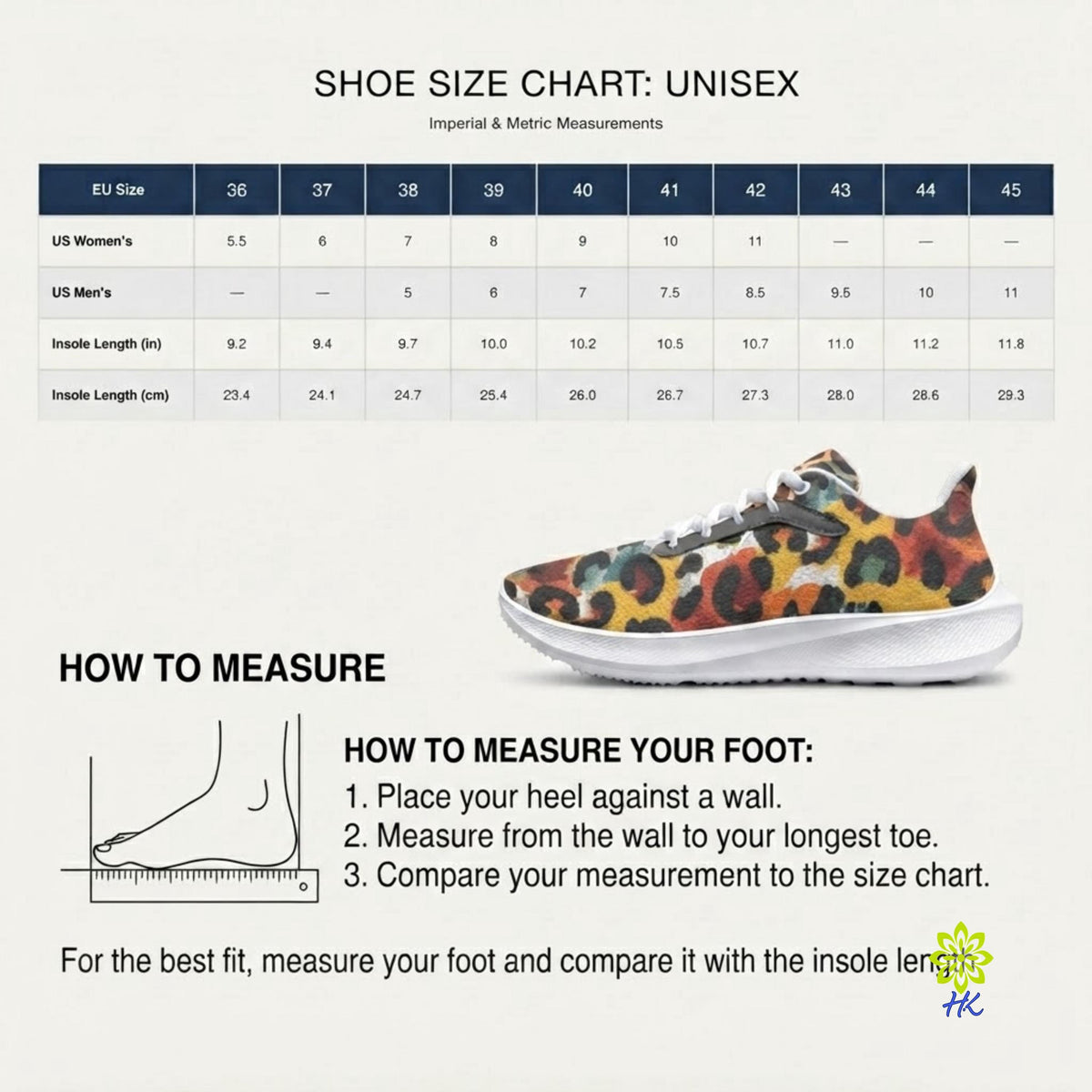 Leopardenmuster Sneaker, Unisex Multicolor Schnürschuhe Laufschuhe