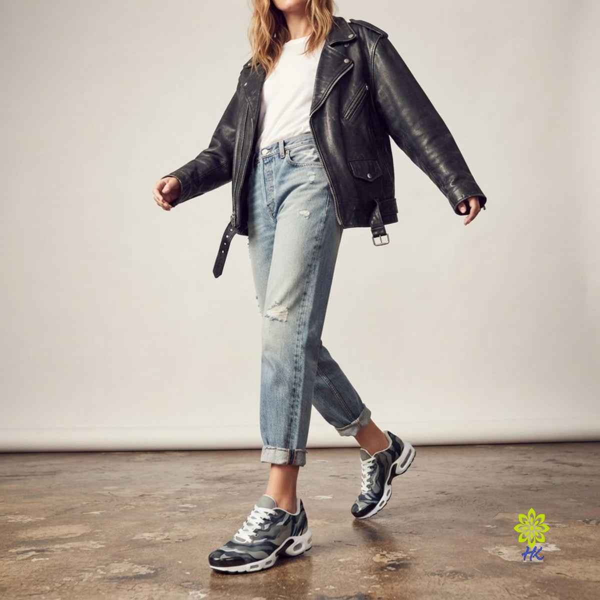 Zapatillas de hombre de malla de punto en camuflaje gris con amortiguación EVA