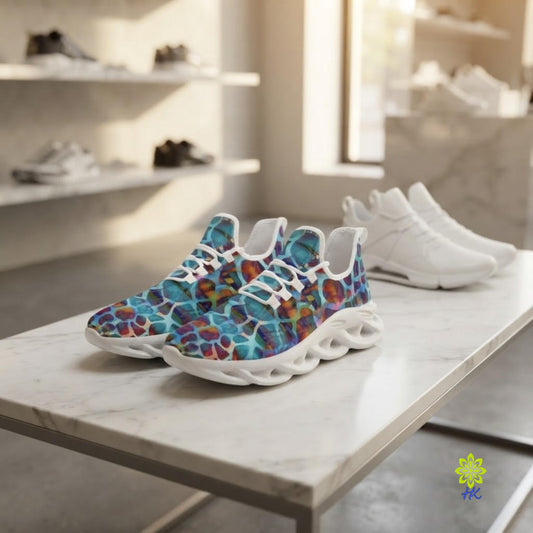 Abstract Print Chunky Sneakers with EVA Cushioned Insole