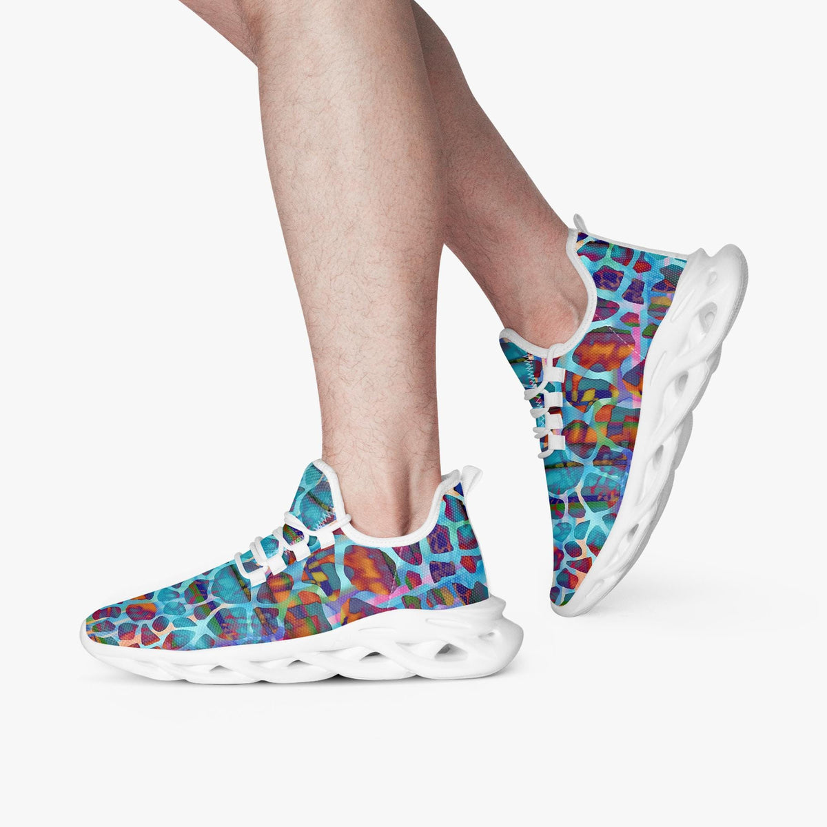 Chunky Sneaker mit abstraktem Print und gepolsterter EVA-Innensohle