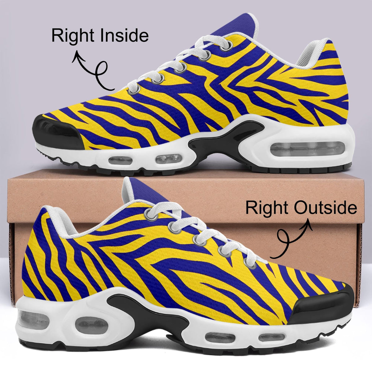Animal Stripe Men’s Cushioned Lace-Up Sneakers