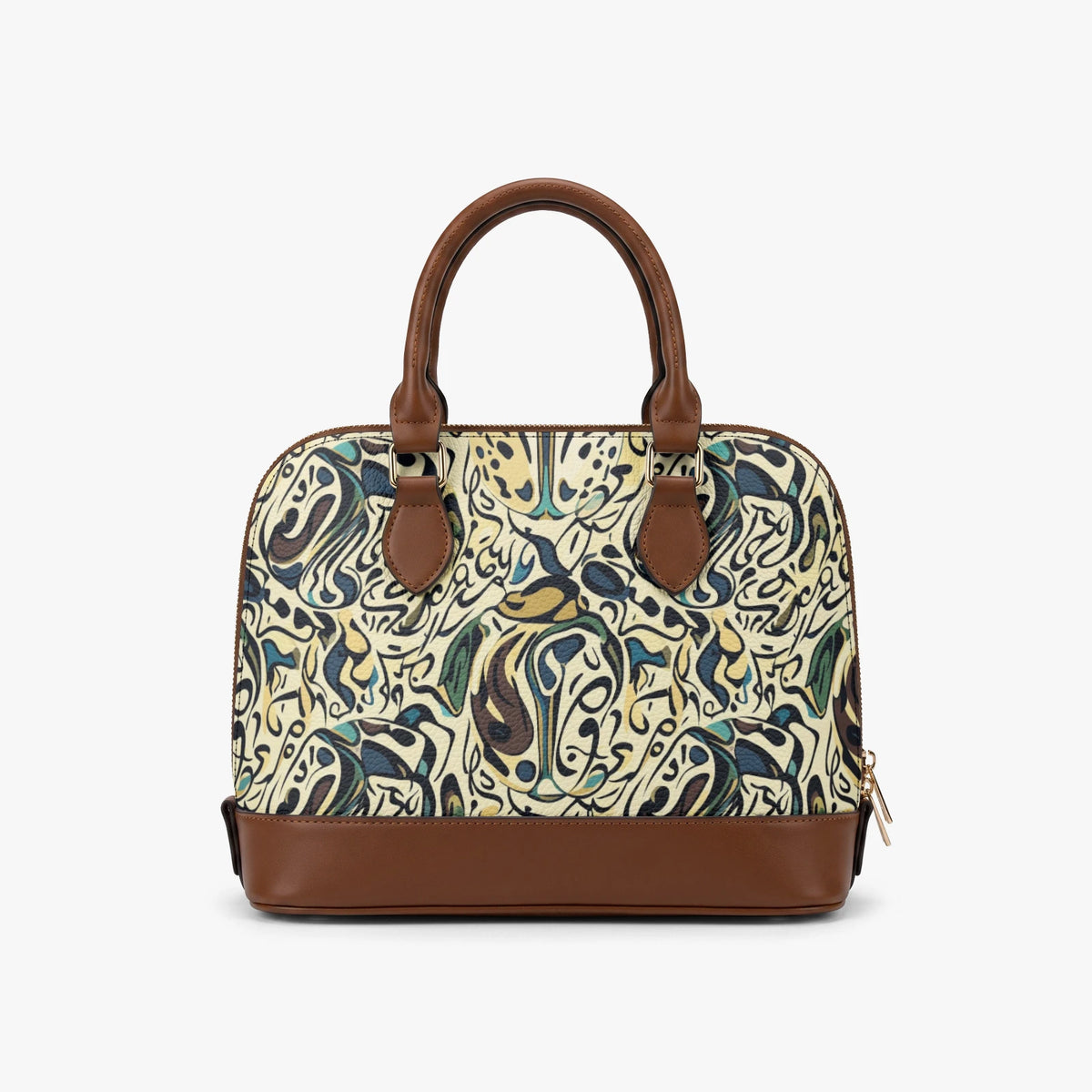 Zijaanzicht uit driekwartperspectief van de koepeltas op een witte achtergrond