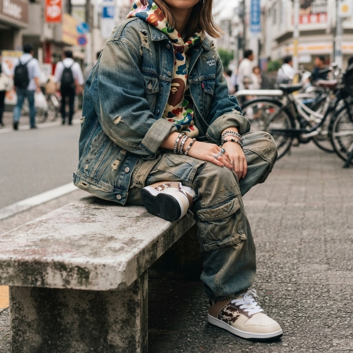 Cow Print Leather Sneaker, Western Inspired Low Top