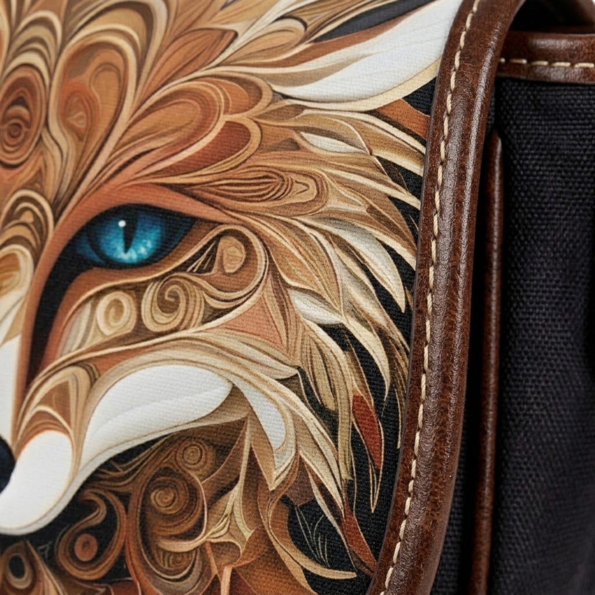 Fox Crossbodytas met Zadelvorm, Sierklep en Verstelbare Riem