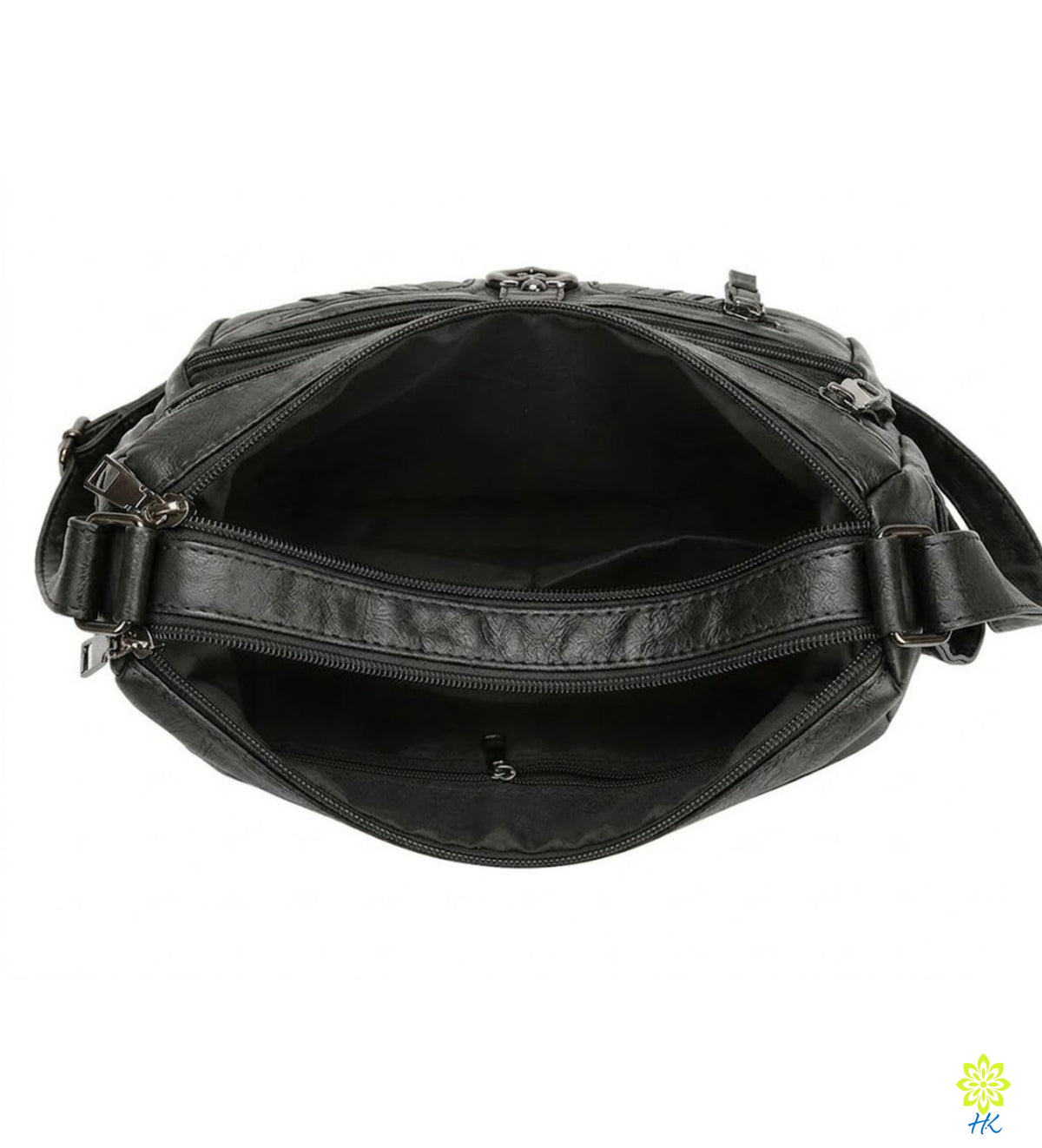 Multi-Pocket-Umhängetasche für Damen, weiches PU-Kunstleder Crossbody