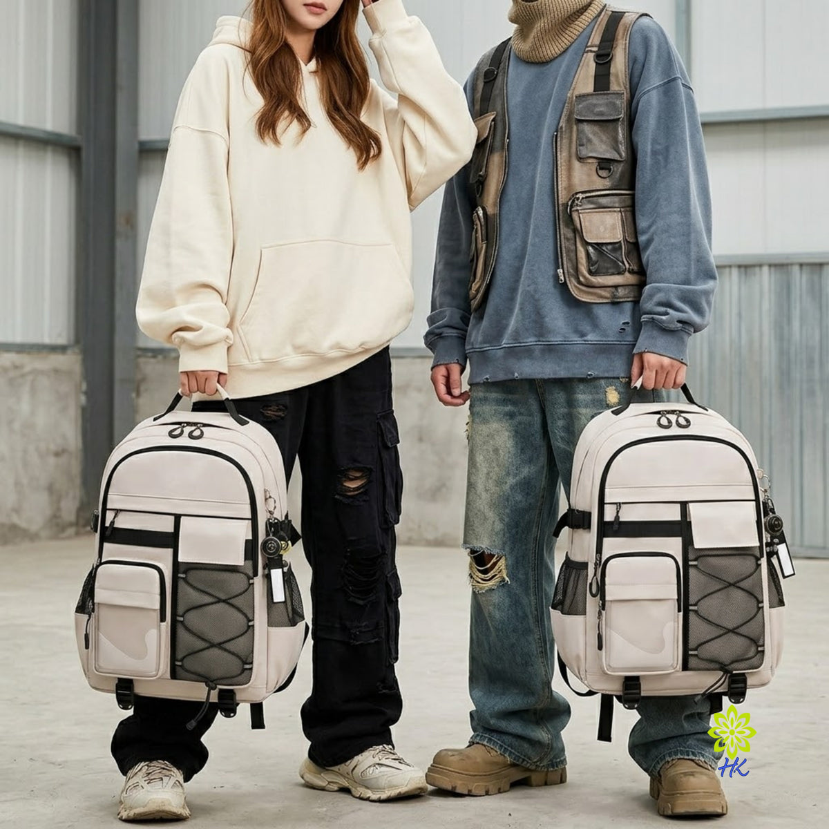 Geräumiger Rucksack für Schule und Reise