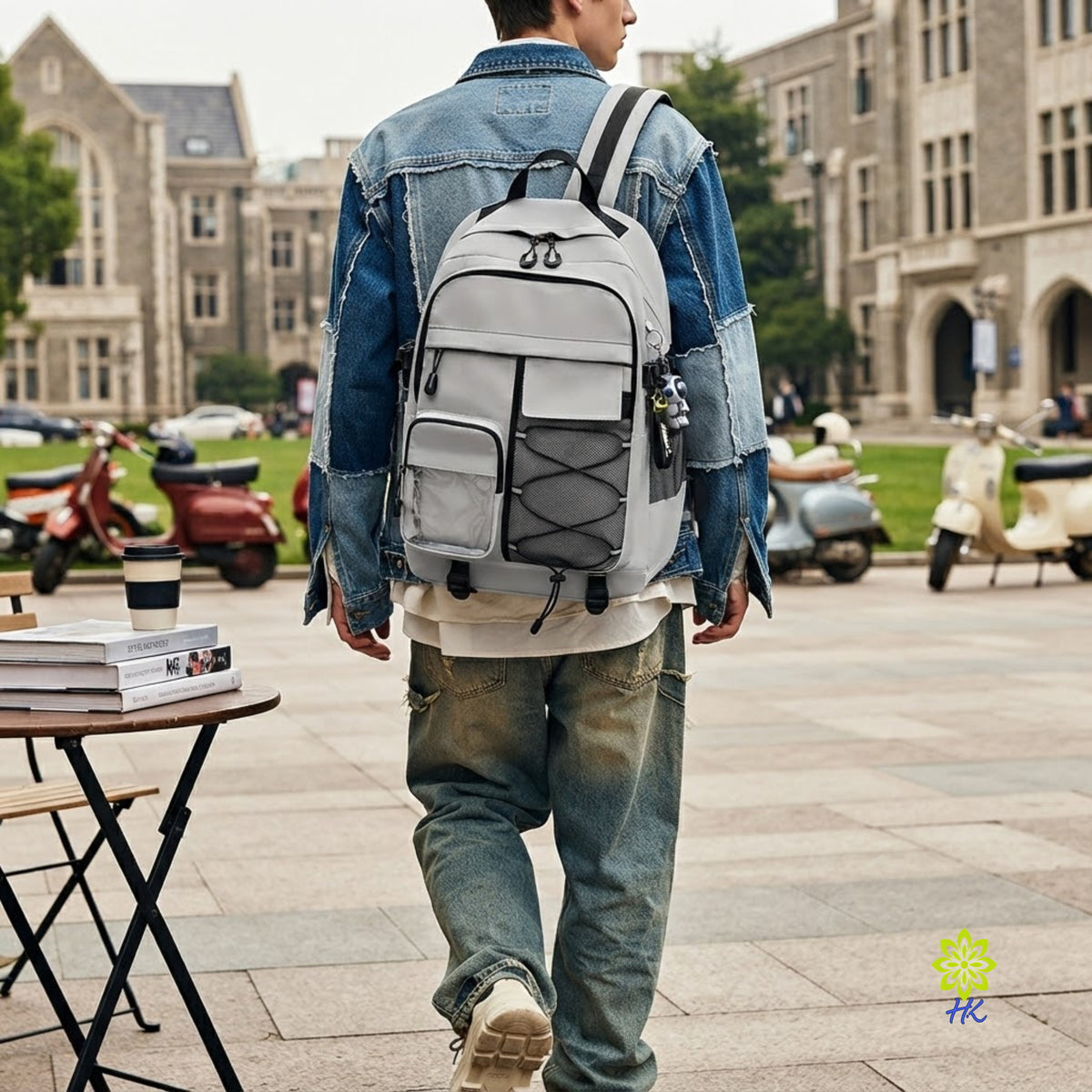 Geräumiger Rucksack für Schule und Reise