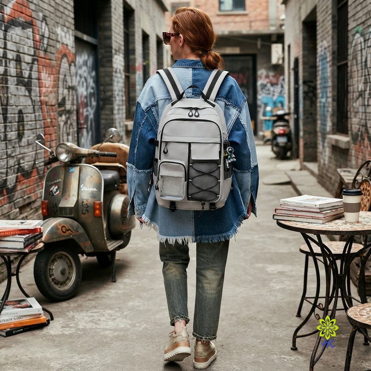 Geräumiger Rucksack für Schule und Reise