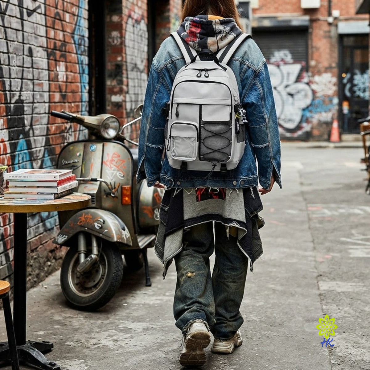 Geräumiger Rucksack für Schule und Reise