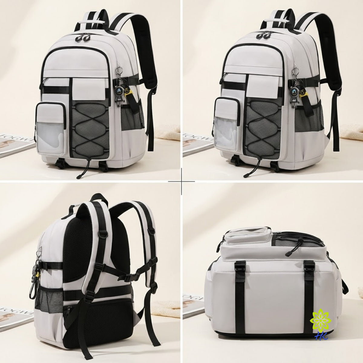 Geräumiger Rucksack für Schule und Reise