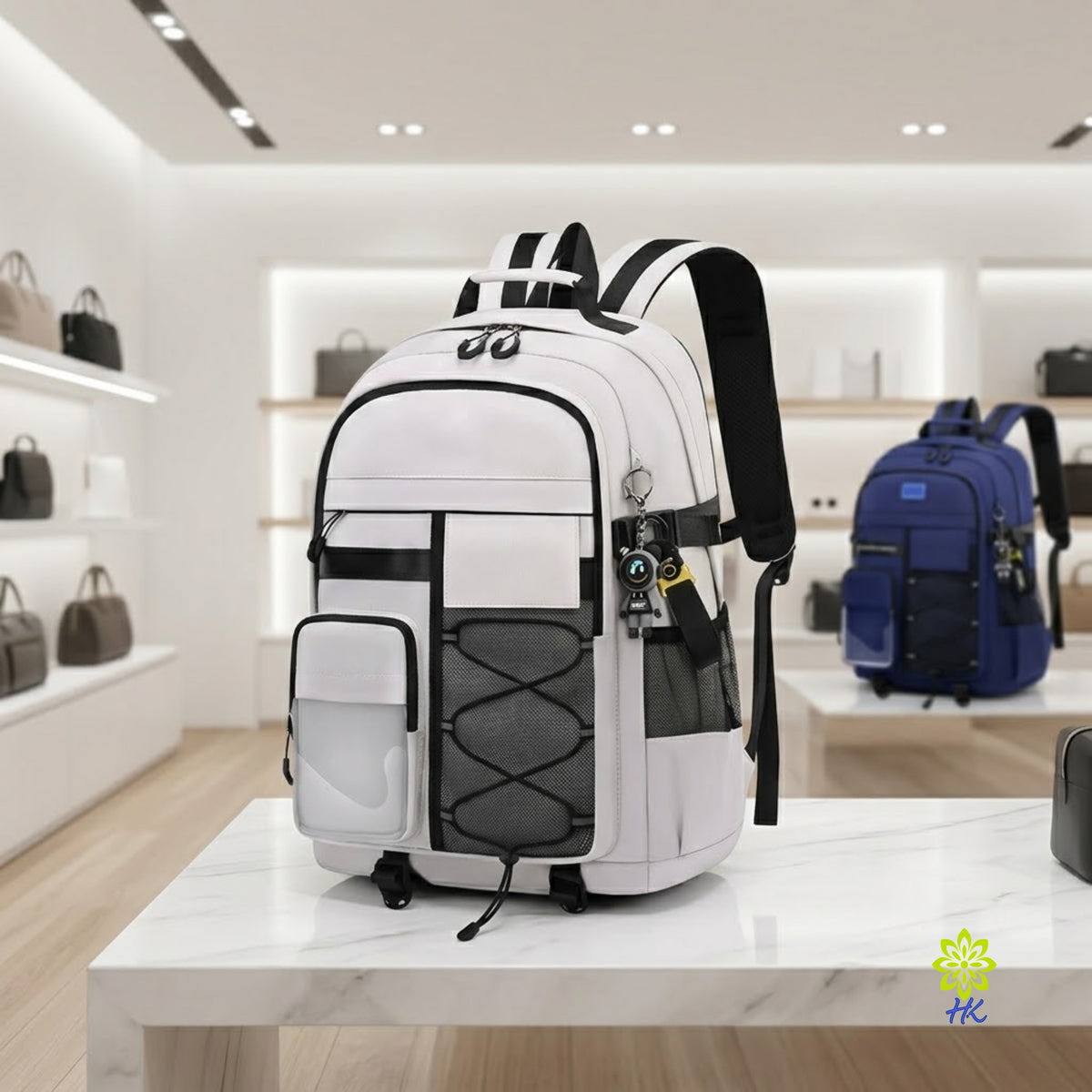 Geräumiger Rucksack für Schule und Reise