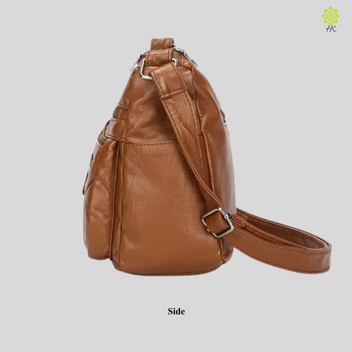 Multi-Pocket-Umhängetasche für Damen, weiches PU-Kunstleder Crossbody