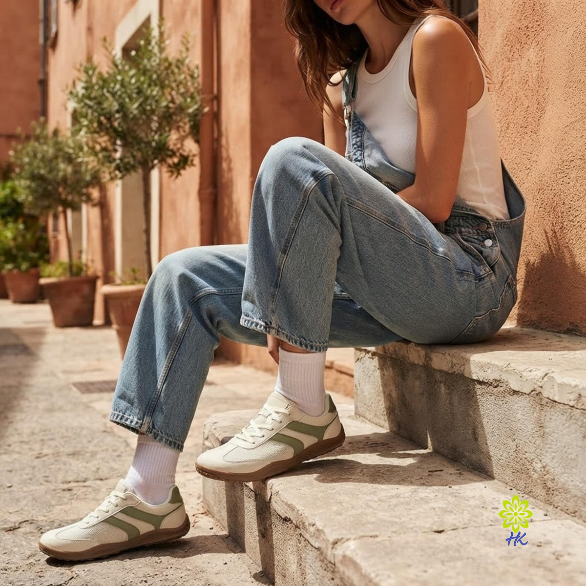 Retro Wide Toe Mesh Walking Sneakers