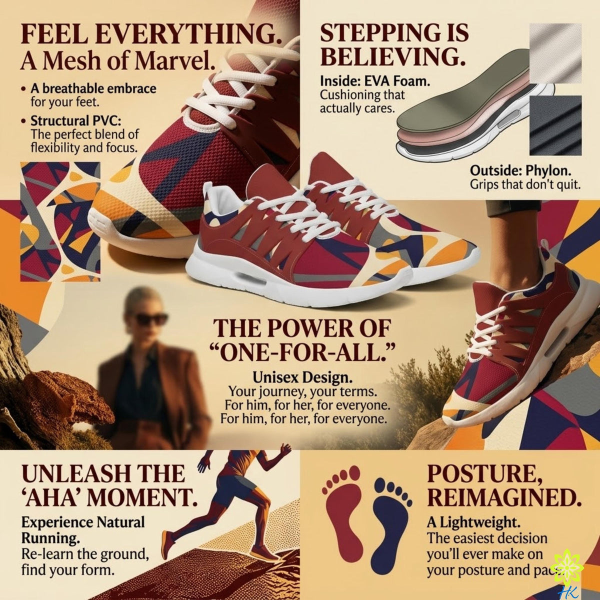 a poster with different types of shoes on it