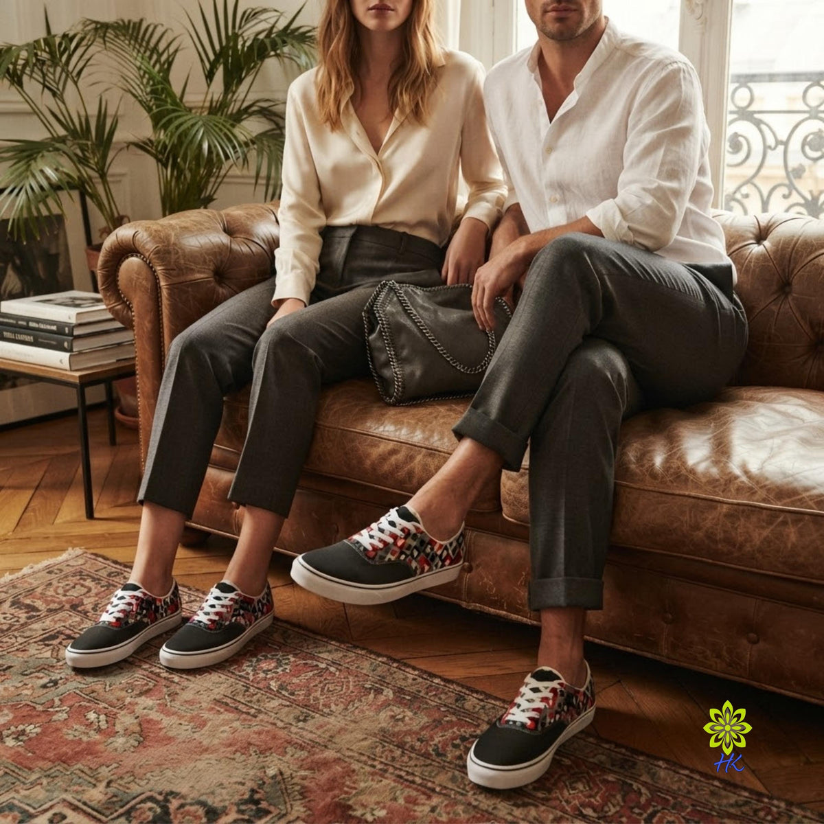 Playing Card Shoes - Unisex Low Top Skate Shoe with Card-Suit Print