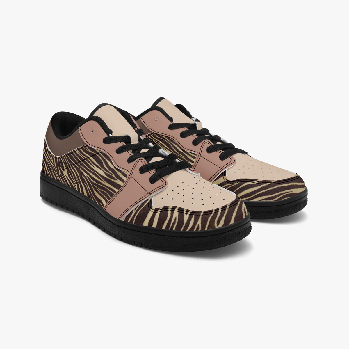 Inside and outside view of a left sneaker beside its box