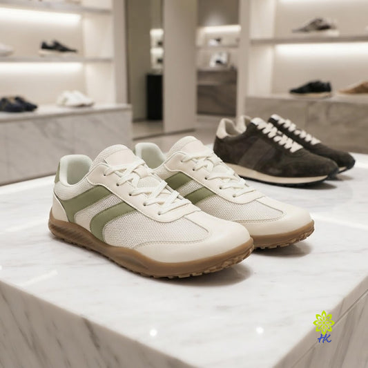 Retro Wide Toe Mesh Walking Sneakers